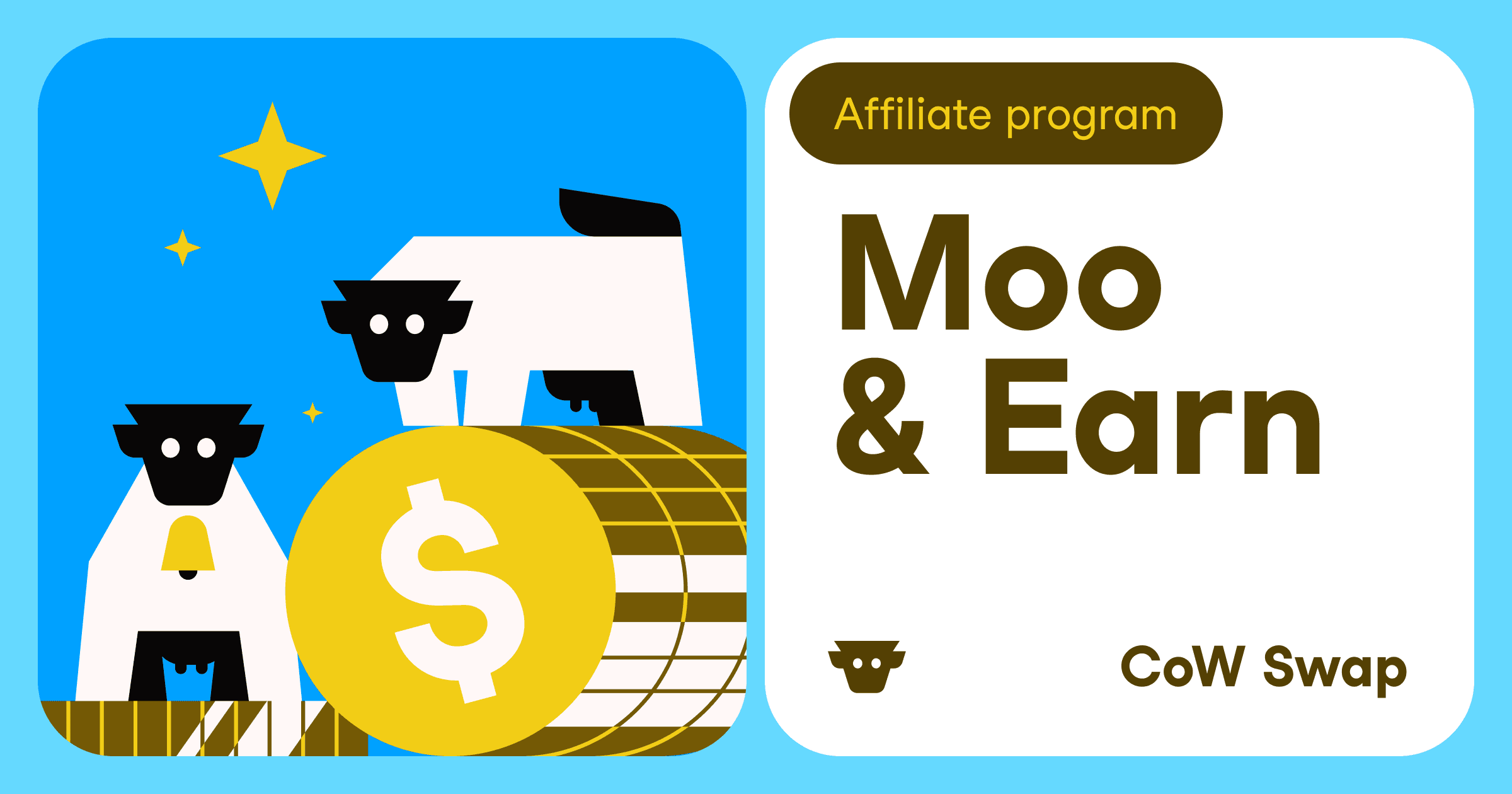 Cover image for article: Moo & Earn: Introducing the CoW Swap Affiliate Program